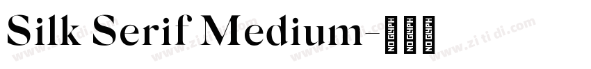 Silk Serif Medium字体转换